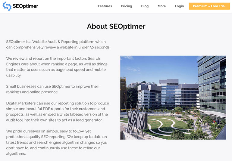 About SEOptimer